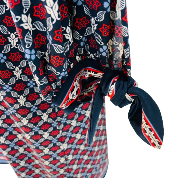 Max Studios Small Dress  Red White Blue Patriotic Print Stretch shoulder… - Picture 6 of 7